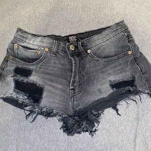 Urban Outfitters BDG black ripped jean shorts